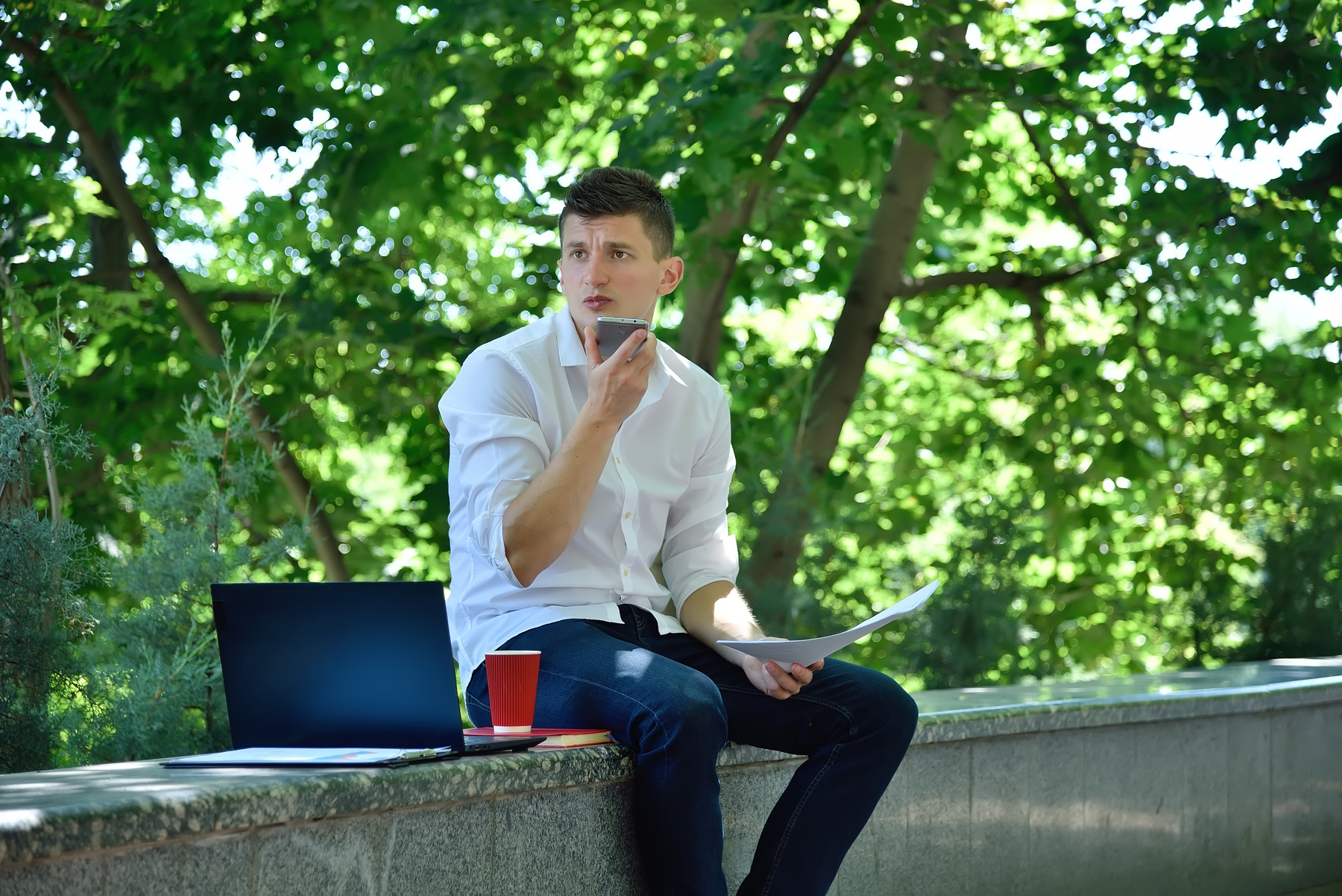 Young financial analyst